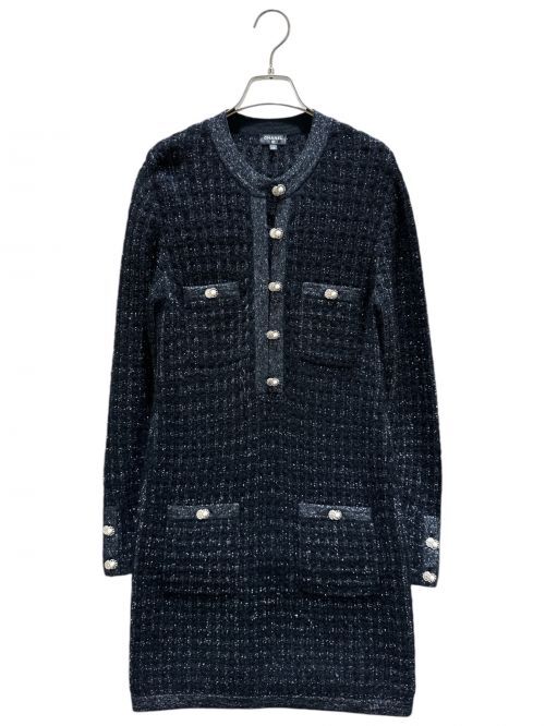 トップス CHANEL Fringe Coco Mark Knit NEW $4050 CHANEL 22P IVORY MULTICOLOR VISCOSE KNIT FRINGE