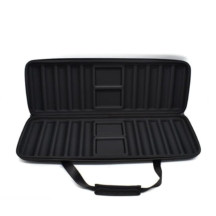 500 Piece Empty Poker Chip Case with Strong Padded Strap & Two Metal Zips