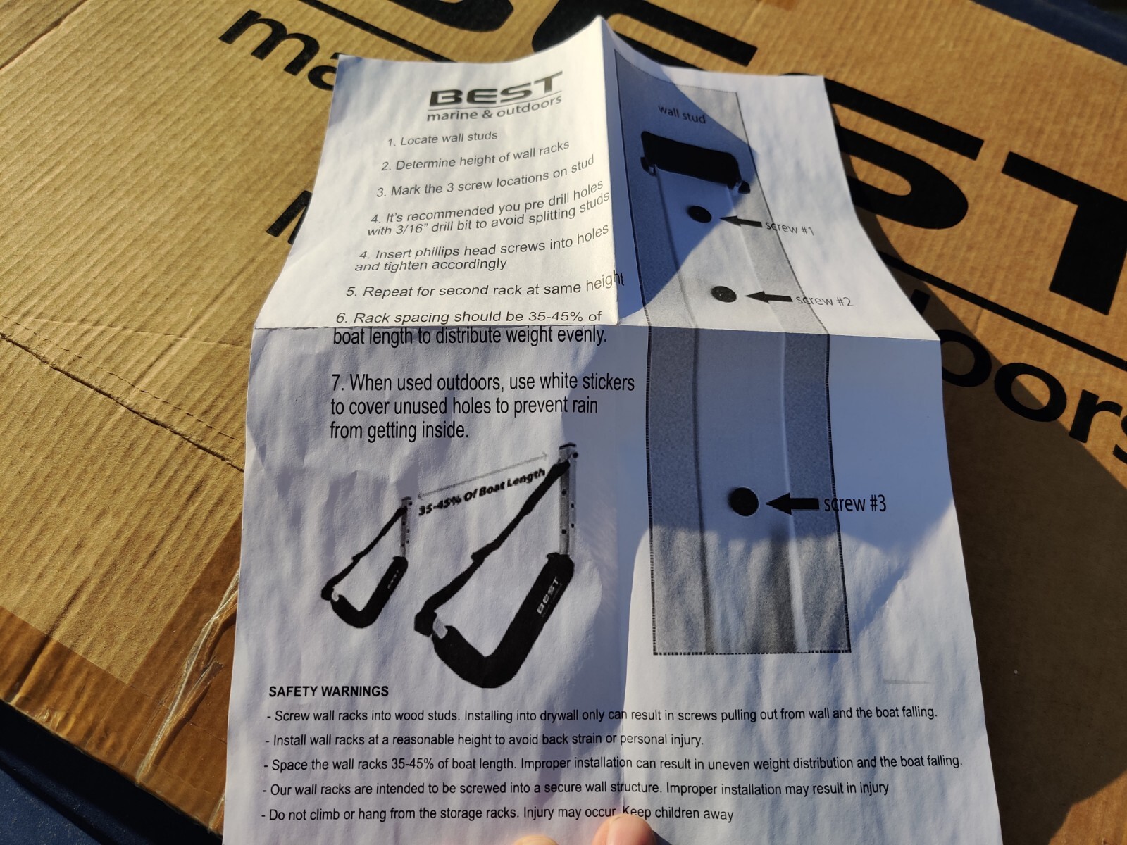 Best Marine Kayak Storage Rack 2 Wall Mount Garage Hooks for Kayaks