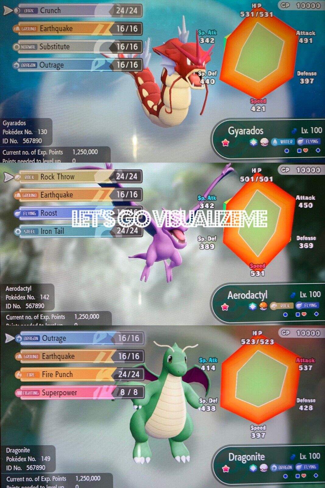 Pokemon Let's Go Pikachu & Eevee ✨ SHINY ✨6 IV MEGA Aerodactyl FAST  DELIVERY 