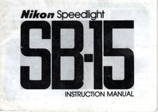 Nikon SB-15 flash unit instruction manual 44 pages/1983 
