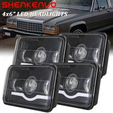 4pcs 4x6" LED Headlights Hi-Lo Beam Lamp for Chevy Pickup 1981-87 C10 K10 Blazer