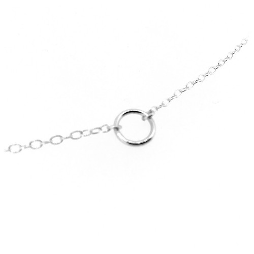 Karma Necklace 8mm Sterling Silver Circle Pendant - Picture 2 of 3