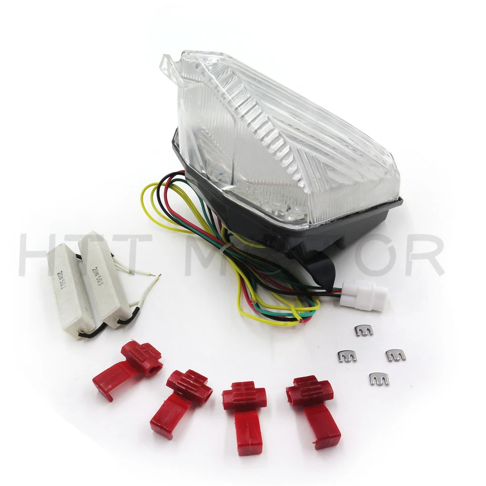 Luz trasera luz freno señales de giro para Yamaha Yzf R1 Yzfr1 2007 2008 transparente Foto 3 de 4