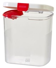 3.8 Quart White Food Storage Container with Hinged Lid for Dry Ingredients