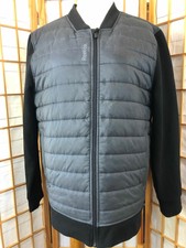 Reebok Black Zip Up Front Long Sleeve Polyester Quilted Puffer Jacket Size M/m