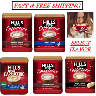 Hills Bros. Instant Cappuccino Mix,(16 oz, Pack of 1) - (Select Your Flavor)