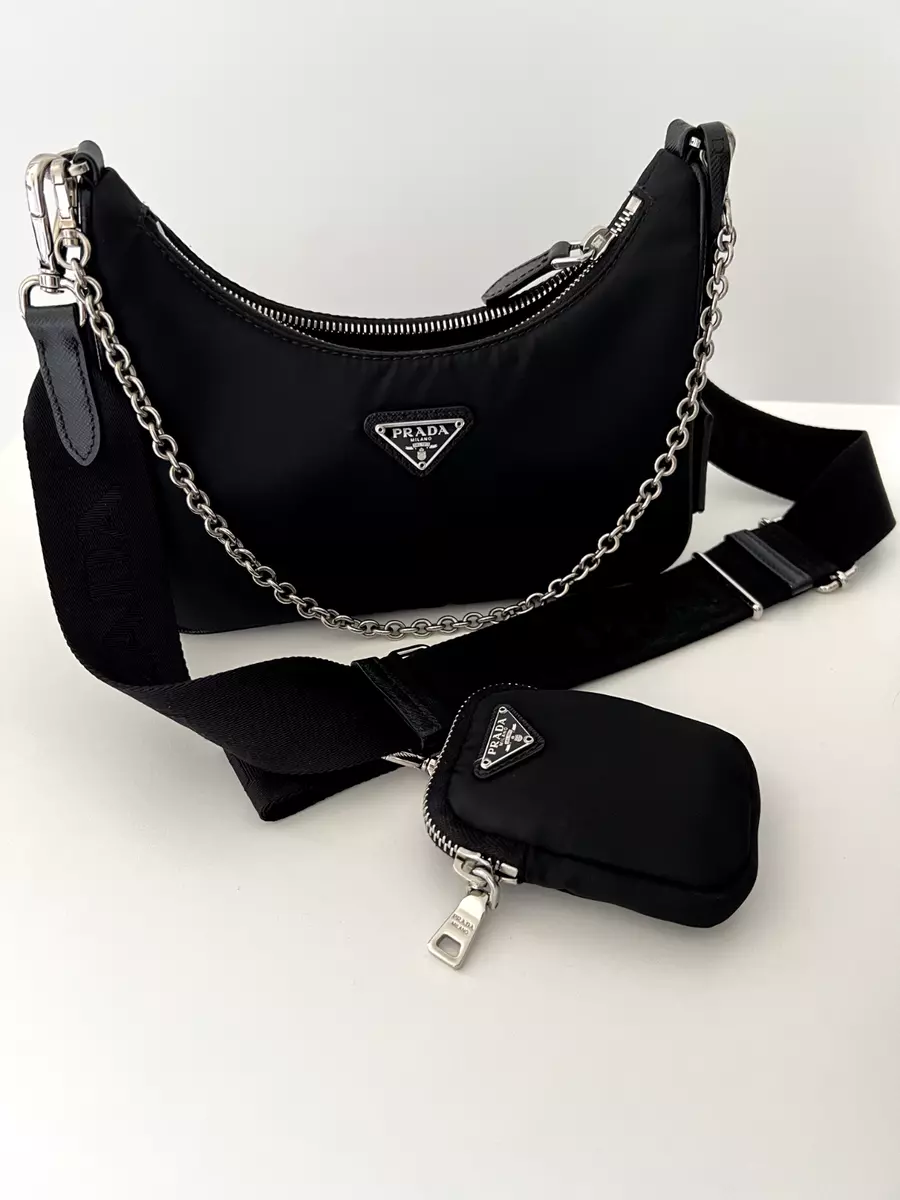 Nylon Crossbody Bag in Black - Prada