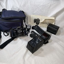 Minolta Maxxum 7000 35mm SLR Film Camera Body plus 4 lenses Pamphlet  Bag Read