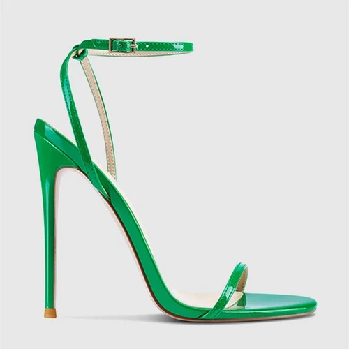 Sexy Damen-Sandalen Knöchelriemen hoher Absatz offene Zehenpartie eleganter Absatz Party - Bild 20 von 27