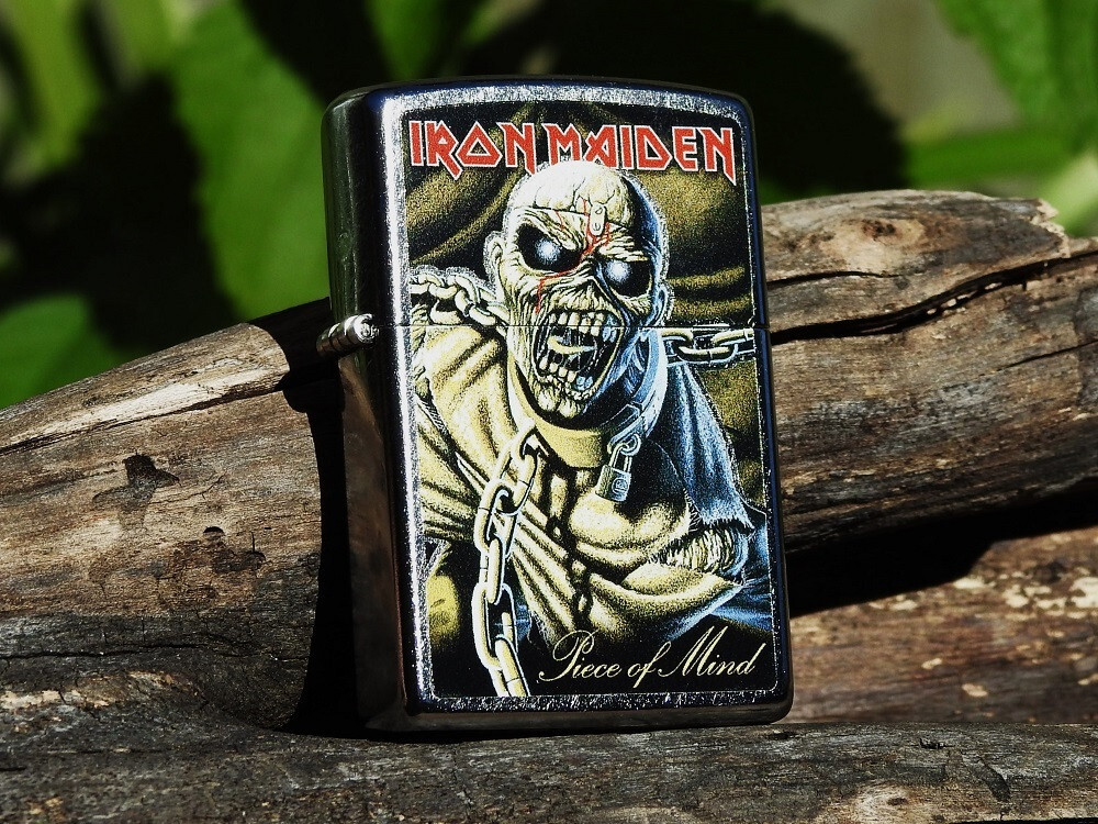 Iron Maiden Zippo Lighter - Piece of Mind - Eddie - Bruce
