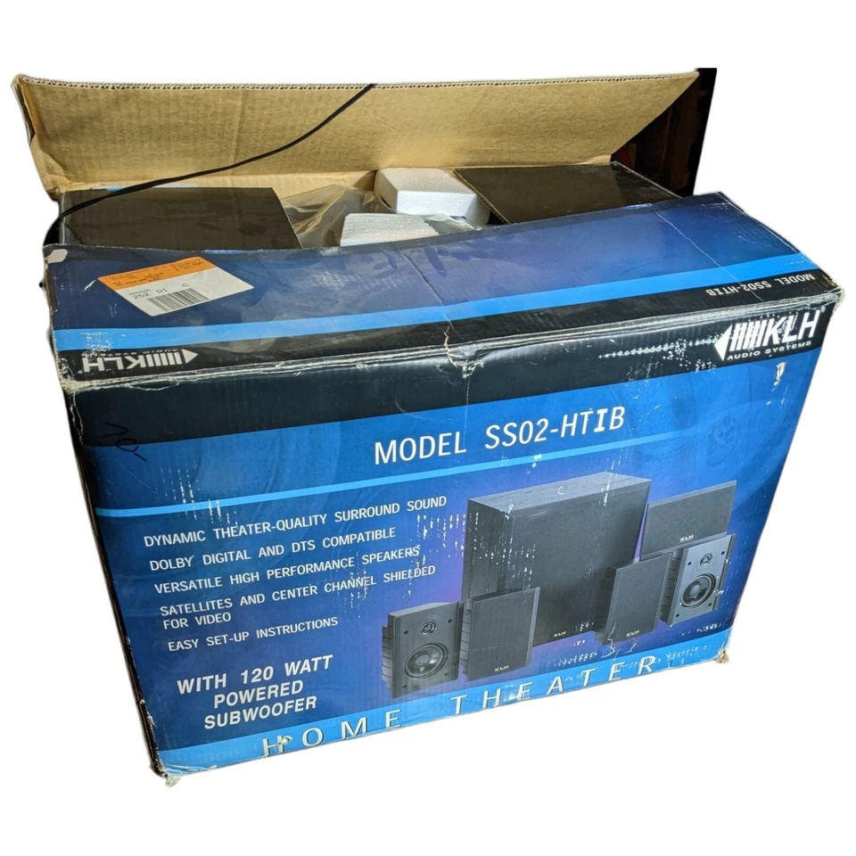 KLH ASW10-120B Subwoofer 10" Bajo Fuerte Sub con Sistema de Cine en Casa SS02-HTIB Foto 2 de 4