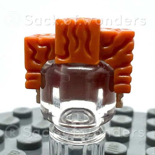 Authentic LEGO Old Man’s Hair Part Orange & Grey Color Lego Movie Mr President - 第 2/3 張圖片