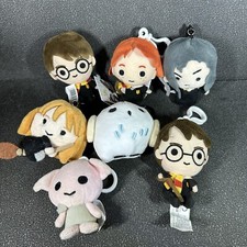 Harry Potter Wizarding World Bag Clip Ron Harry Hermione Hedwig Dobby Plush Lot