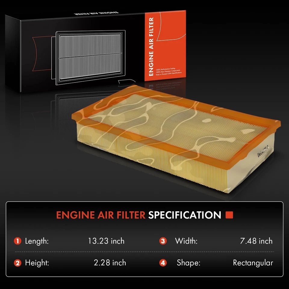 Filtro de aire del motor 2 piezas para Mercedes-Benz E320 1996-1999 E430 1998-1999 E300 E420 Foto 2 de 4