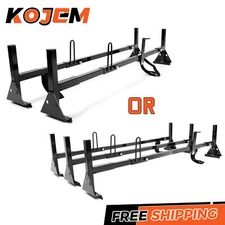 Fullsize Van 2/3 Bars Ladder Roof Rack For Chevy Express 1500 Ford E-250 1996-On