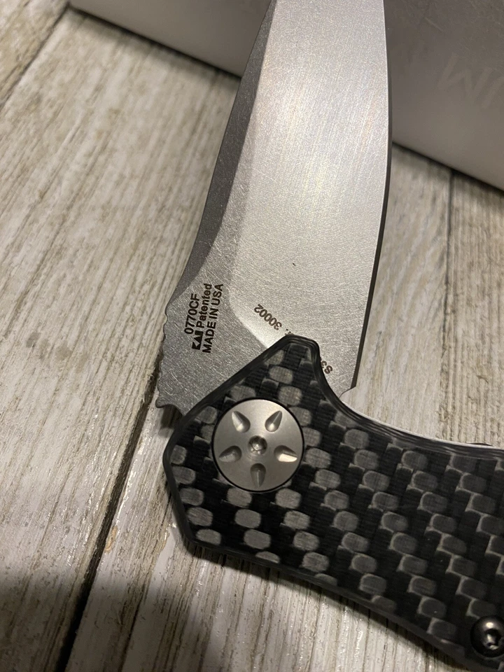 零容忍辅助开放ZT文件夹碳纤维口袋刀S35VN 0770CF — 第 3/4 张图片