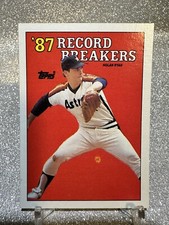 NOLAN RYAN 🔥 HUGE ERROR HUGE 1/4” BLOTCH - BLACK  SPECKING 1987 RECORD BREAKER