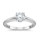 2 Ct White Round Cut Solitaire Moissanite Engagement Ring Sterling Silver Size 7