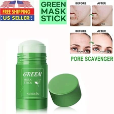 Green Tea Clay Cleansing Mask Stick Facial Deep Purifying Blackhead Acne Remover