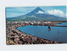 Postcard The volcanic peak Mt. Mayon, Albay, Philippines
