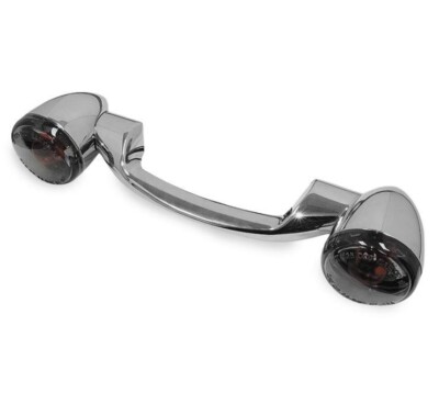 Biker's Choice 491158 Chrome Rear Turn Signal Lights & Bar with Smoke Lens