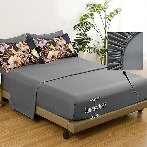 Floral Comforter Set 7 Piece Flower Bed in a Bag, Elegant Queen Size Yellow - Picture 3 of 7