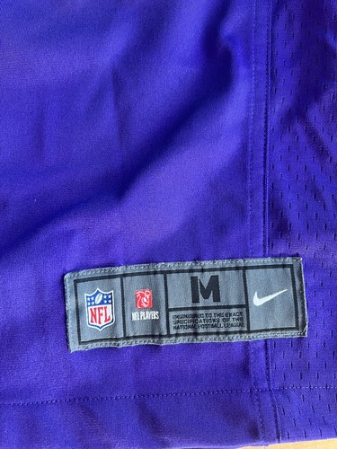 EUC Nike On Field NFL Jersey Mens Medium Purple Vikings #5 Teddy Bridgewater - Picture 5 of 8