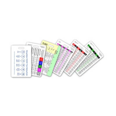 SCRUBS AND STUFF LLC Mini Pediatric Set Vertical Badge Cards - 6 cards - Nurse Paramedic EMT RN CNA