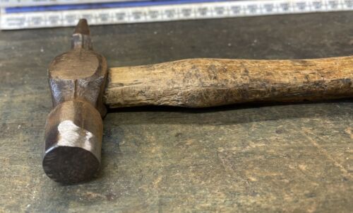 Vintage Solid Cast Steel Cross Pein Hammer 6oz 11” Long - Picture 3 of 8