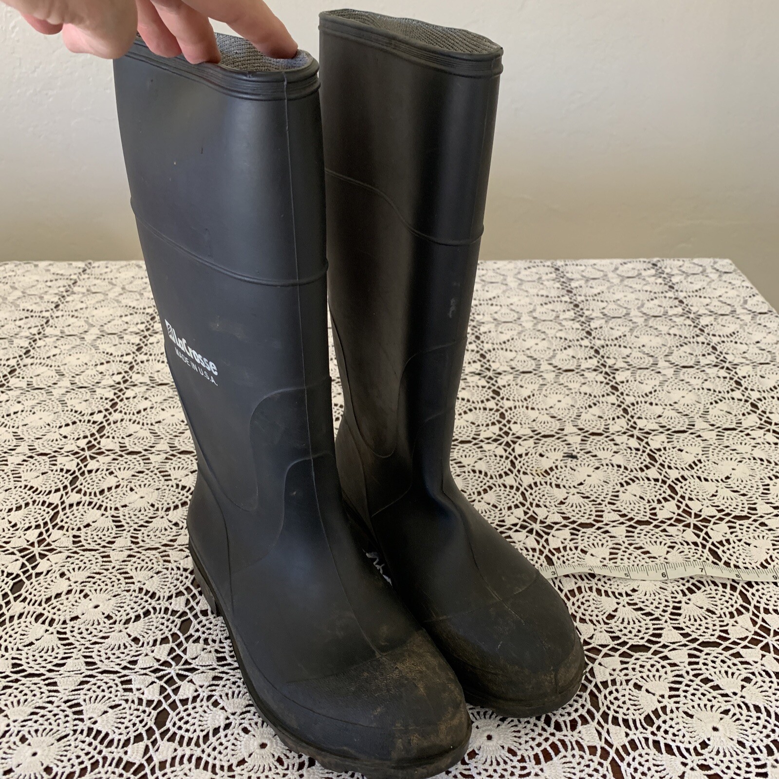 Lacrosse Black Rubber Work Rain Boots 