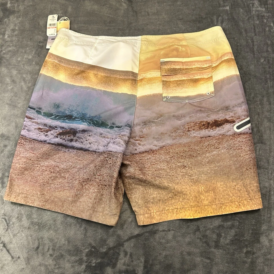 Tommy Bahama Board Shorts Para Hombres 40" Amarillo Azul Molokai Sunset Break Nadar NUEVO Foto 2 de 4