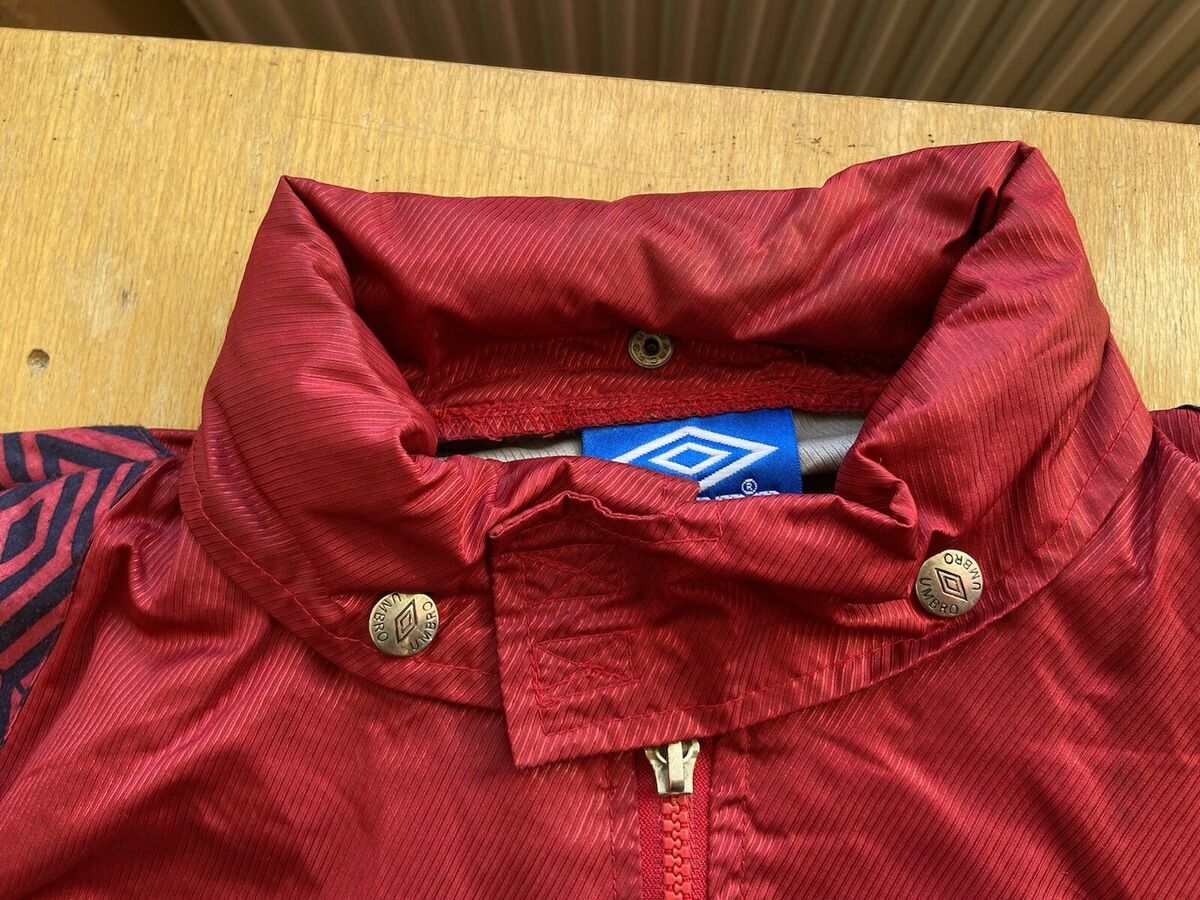 ENGLAND 90s FOOTBALL SOCCER TRAINING TRACK TOP JACKET UMBRO ENGLAND 90s FOOTBALL SOCCER TRAINING TRACK TOP JACKET UMBRO