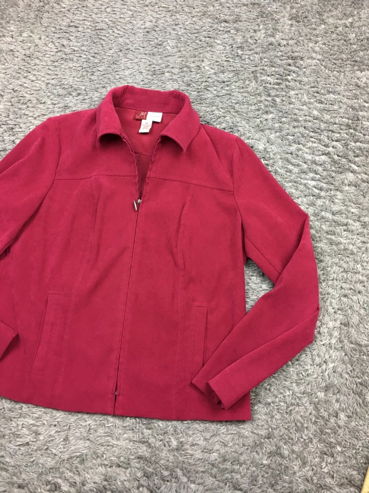 Chaqueta JM Collection Mujer Talla 4P Pequeña Rosa Cremallera Completa Foto 2 de 4