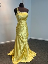 Kiss Kiss YELLOW one shoulder prom dress size:2