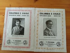 PUBBLICITA'1920 DISCHI COLUMBIA CIGALE INES TALAMO GABRE' CRIVEL CANZONI MUSICHE