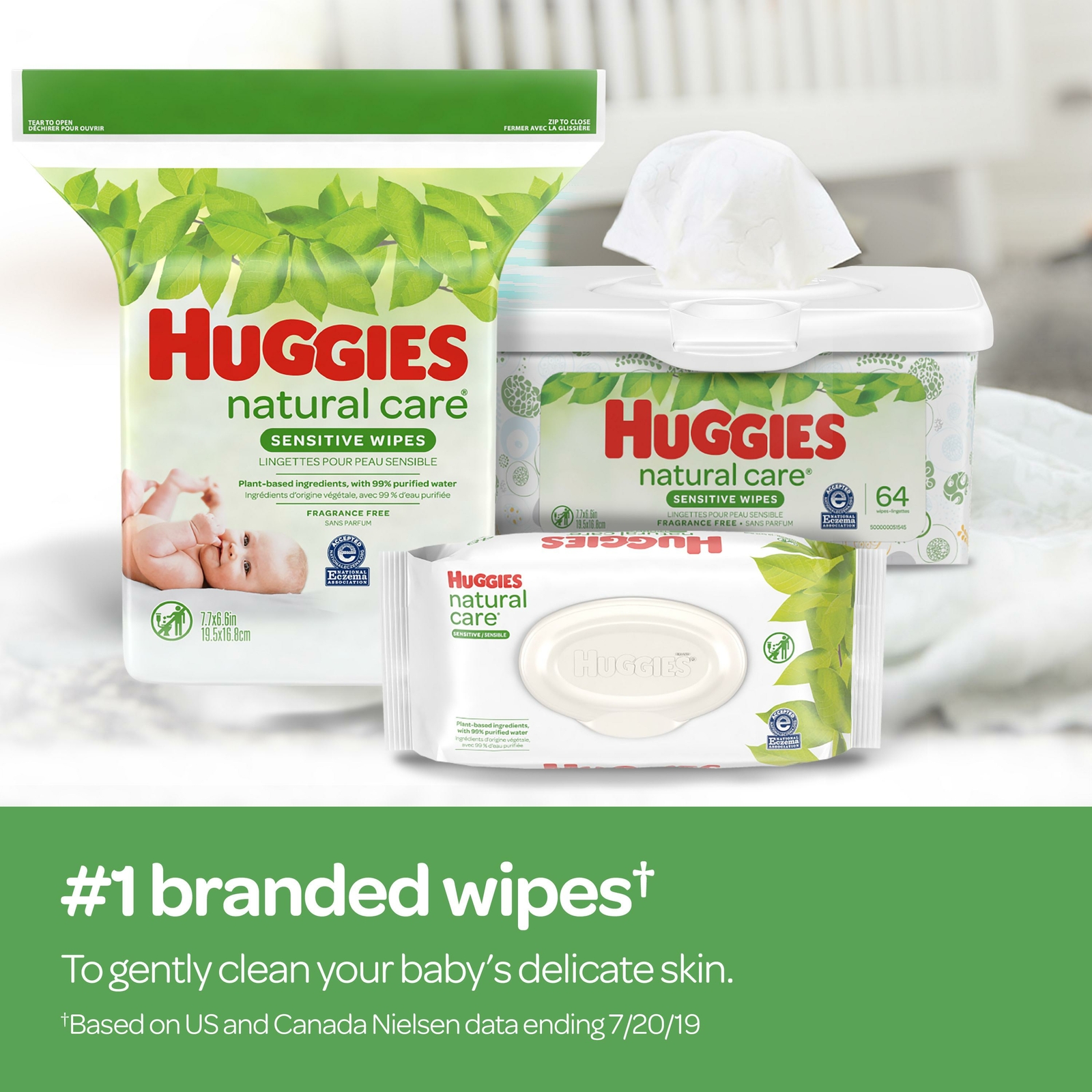 קנו החתלה | Huggies Natural Care Sensitive Baby Wipes ...