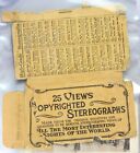 1914-18 Wwi 3.25" x 7" Stereograph Photo Cards - Set of 25 w/ Original Wrapper