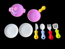 Doll Kitchen Set For 14  Doll Plates Cutlery Cooking Pans