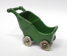 Vintage Kilgore Cast Iron Miniature Baby Buggy Carriage Stroller Dollhouse Toy