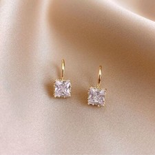 2 Ct Simulated Diamond Dangle Drop Earrings for Women 925 Silver Jewelry Gift