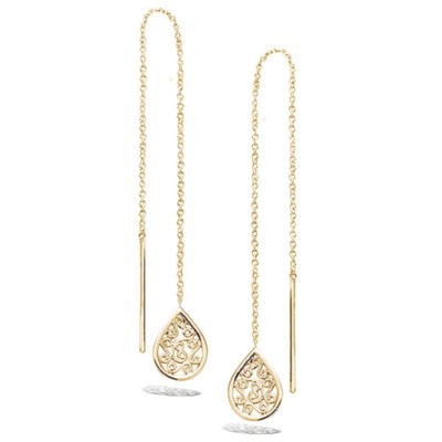 Boucles D'oreilles Goutte D'eau Plaqué Or 18 Carats - Tendance 2024, Neuf Avec étiquettes - Style épuré Et élégant