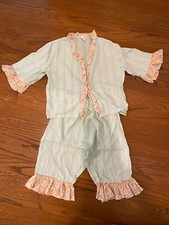 Boutique Empress Arts Top  Ruffle Shorts Capris Girls Set Cotton Floral 4-5