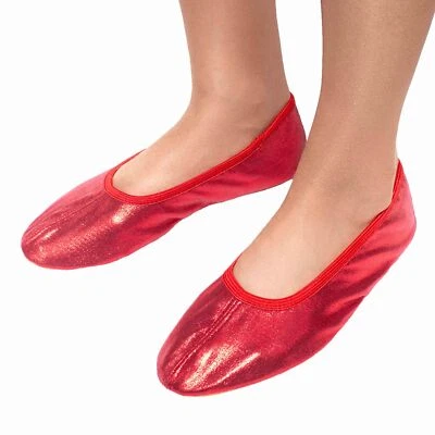 Gymnastikschuhe mit Gummisohle Glitzer bordo neu Lappade