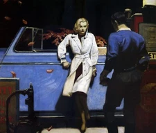 Mead Schaeffer : The Blue Roadster : 1941 : Archival Quality Art Print