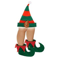 Hut und Elfenschuhe Elfenmütze Elfenhut Schuhe Wichtel Wichtelhut Elfe