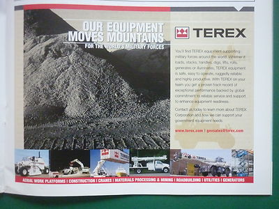 8/2006 PUB TEREX KRANE HÜFTARBEITSBÜHNEN GENERATOREN STREITKRÄFTE ANZEIGE