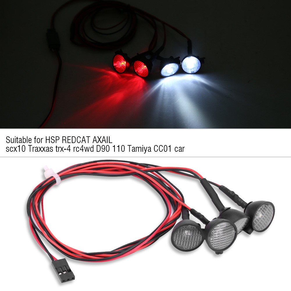RC Crawler LEDs Light Bar Roof Lamp Accessory For Axial Scx10 4 Car BA