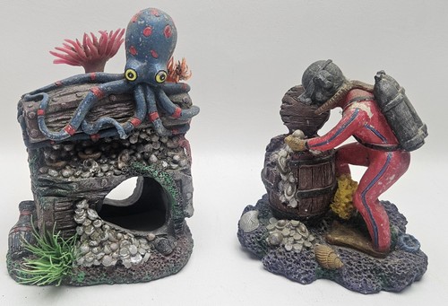 Aquarium Rocks Coral Reef Decorations Fish Tank Reptile Scuba Octopus