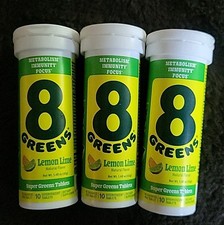 8 Greens Lemon Lime (30 Tabs TOTAL) -EXP: 9/26+